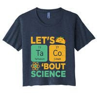 Funny Lets Tacos Bout Scienceshirt Scientist Teacher Crop Top