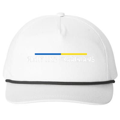 Fight Like Ukrainian Ukraine Flag Support Snapback Five-Panel Rope Hat