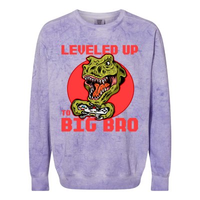 Funny Leveled Up To Big Bro Gamer Gaming Lovers Brother Great Gift Colorblast Crewneck Sweatshirt