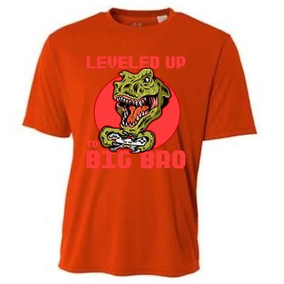 Funny Leveled Up To Big Bro Gamer Gaming Lovers Brother Great Gift Cooling Performance Crew T-Shirt