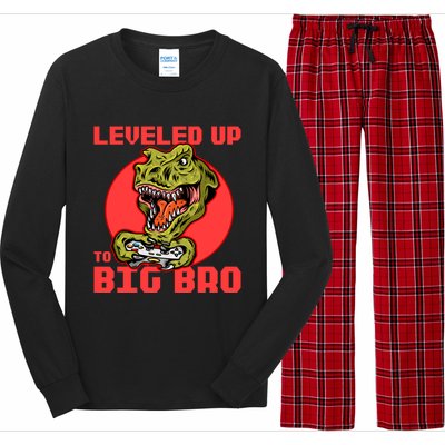 Funny Leveled Up To Big Bro Gamer Gaming Lovers Brother Great Gift Long Sleeve Pajama Set