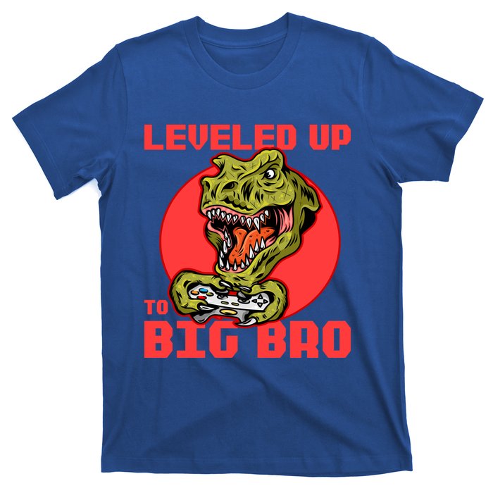 Funny Leveled Up To Big Bro Gamer Gaming Lovers Brother Great Gift T-Shirt