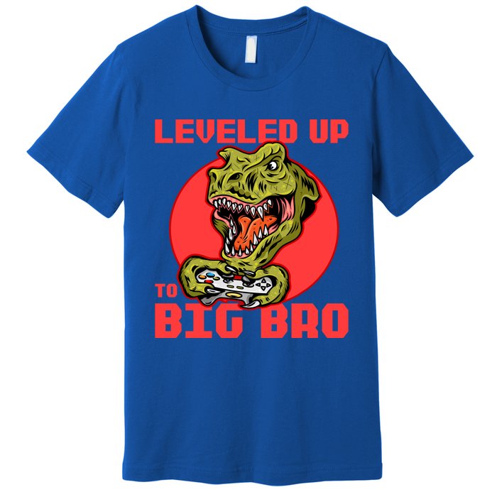 Funny Leveled Up To Big Bro Gamer Gaming Lovers Brother Great Gift Premium T-Shirt