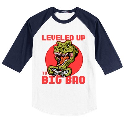 Funny Leveled Up To Big Bro Gamer Gaming Lovers Brother Great Gift Baseball Sleeve Shirt