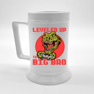 Funny Leveled Up To Big Bro Gamer Gaming Lovers Brother Great Gift Beer Stein