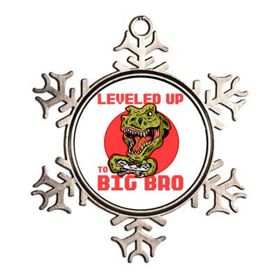 Funny Leveled Up To Big Bro Gamer Gaming Lovers Brother Great Gift Metallic Star Ornament