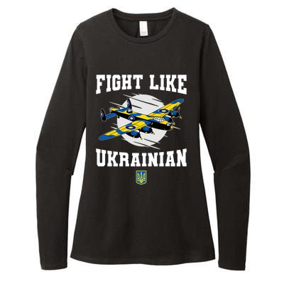 Fight Like Ukrainian I Stand With Ukraine Support Womens CVC Long Sleeve Shirt