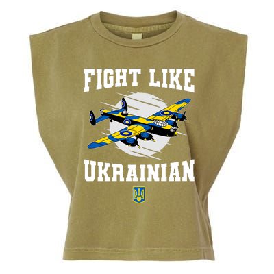 Fight Like Ukrainian I Stand With Ukraine Support Garment-Dyed Women's Muscle Tee