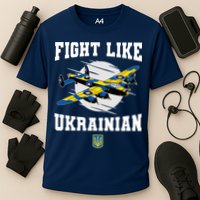 Fight Like Ukrainian I Stand With Ukraine Support Cooling Performance Crew T-Shirt