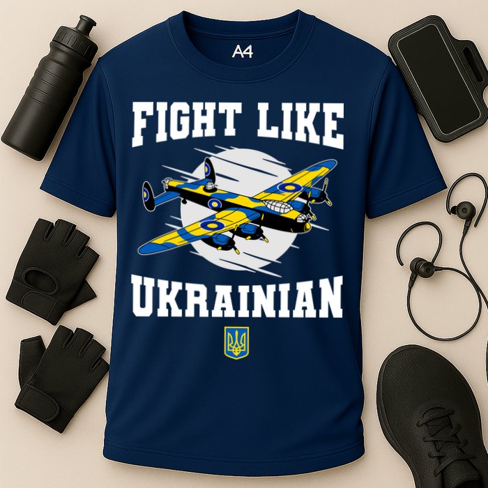 Fight Like Ukrainian I Stand With Ukraine Support Cooling Performance Crew T-Shirt