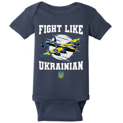 Fight Like Ukrainian I Stand With Ukraine Support Baby Bodysuit