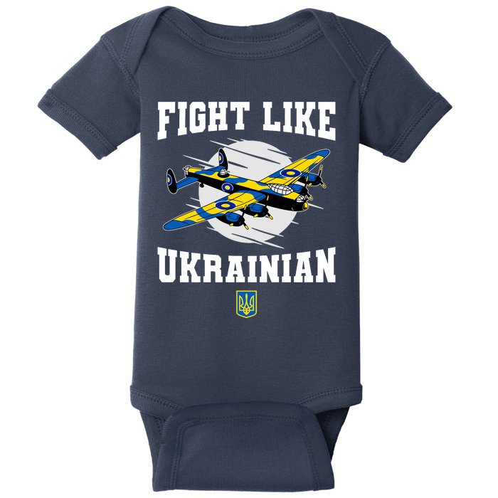 Fight Like Ukrainian I Stand With Ukraine Support Baby Bodysuit