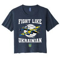 Fight Like Ukrainian I Stand With Ukraine Support Women's Crop Top Tee