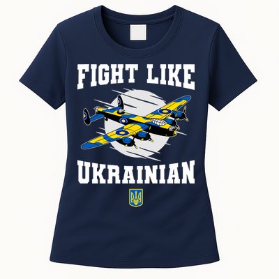 Fight Like Ukrainian I Stand With Ukraine Support Womens T-Shirt