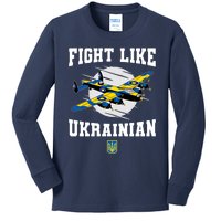 Fight Like Ukrainian I Stand With Ukraine Support Kids Long Sleeve Shirt