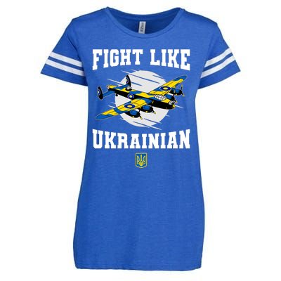 Fight Like Ukrainian I Stand With Ukraine Support Enza Ladies Jersey Football T-Shirt