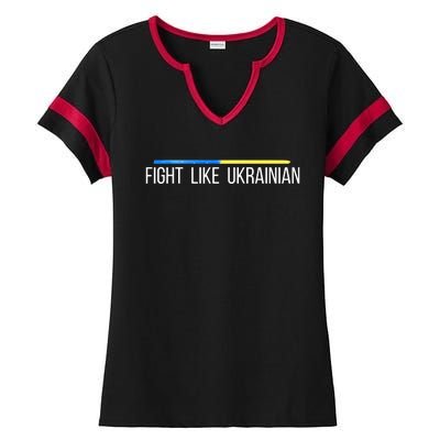 Fight Like Ukrainian Ladies Halftime Notch Neck Tee