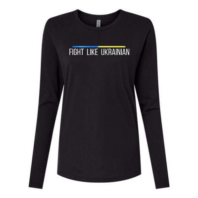 Fight Like Ukrainian Womens Cotton Relaxed Long Sleeve T-Shirt