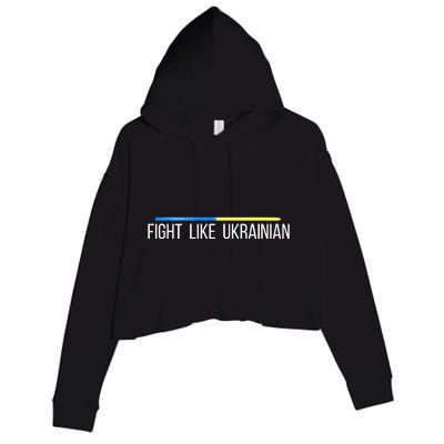 Fight Like Ukrainian Crop Fleece Hoodie