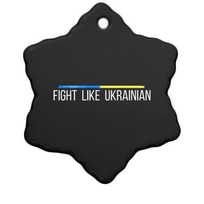 Fight Like Ukrainian Ceramic Star Ornament