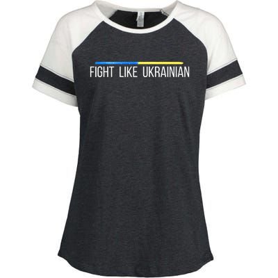 Fight Like Ukrainian Enza Ladies Jersey Colorblock Tee