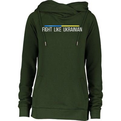 Fight Like Ukrainian Womens Funnel Neck Pullover Hood