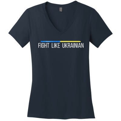 Fight Like Ukrainian Women's V-Neck T-Shirt