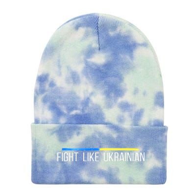 Fight Like Ukrainian Tie Dye 12in Knit Beanie