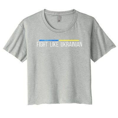 Fight Like Ukrainian Women's Crop Top Tee