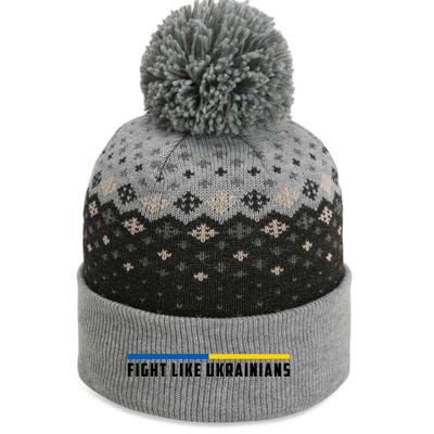 Fight Like Ukrainians The Baniff Cuffed Pom Beanie