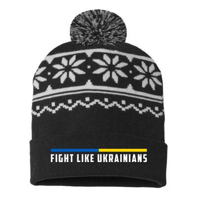 Fight Like Ukrainians USA-Made Snowflake Beanie