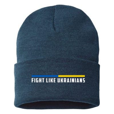 Fight Like Ukrainians Sustainable Knit Beanie