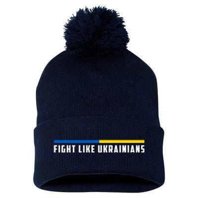 Fight Like Ukrainians Pom Pom 12in Knit Beanie