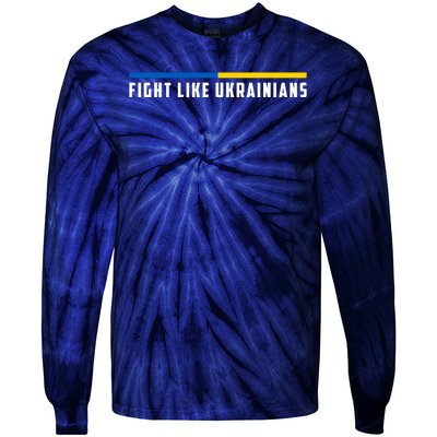 Fight Like Ukrainians Tie-Dye Long Sleeve Shirt