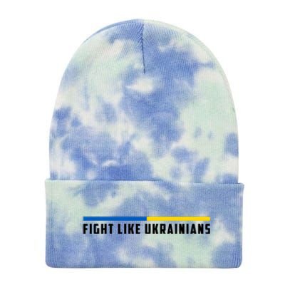 Fight Like Ukrainians Tie Dye 12in Knit Beanie