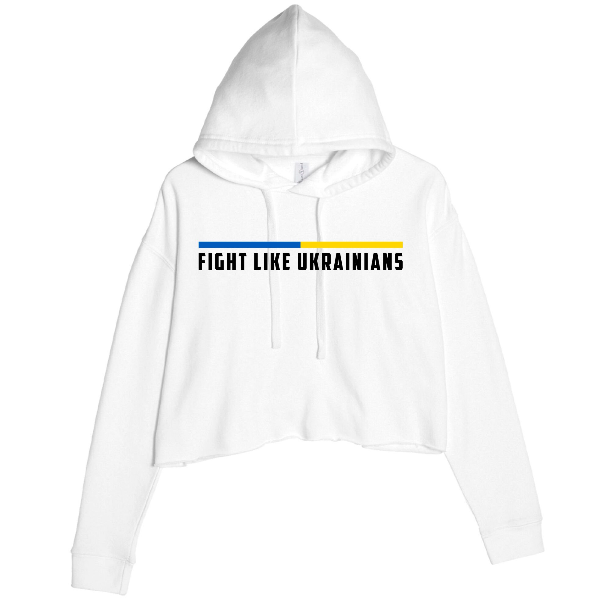 Fight Like Ukrainians Crop Fleece Hoodie