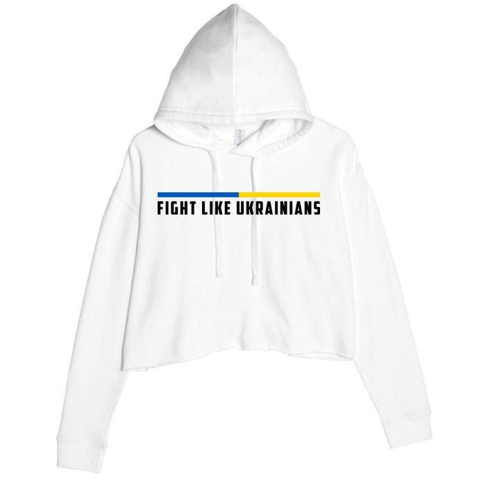 Fight Like Ukrainians Crop Fleece Hoodie