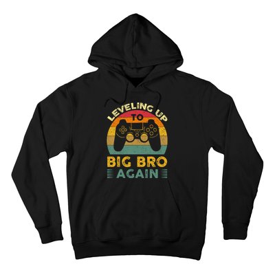 Funny Leveling Up To Big Bro Again Vintage Big Brother Again Hoodie