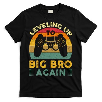 Funny Leveling Up To Big Bro Again Vintage Big Brother Again T-Shirt