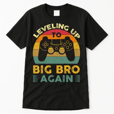 Funny Leveling Up To Big Bro Again Vintage Big Brother Again Tall T-Shirt