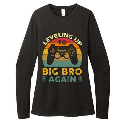 Funny Leveling Up To Big Bro Again Vintage Big Brother Again Womens CVC Long Sleeve Shirt