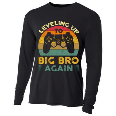 Funny Leveling Up To Big Bro Again Vintage Big Brother Again Cooling Performance Long Sleeve Crew