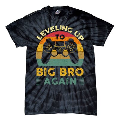 Funny Leveling Up To Big Bro Again Vintage Big Brother Again Tie-Dye T-Shirt