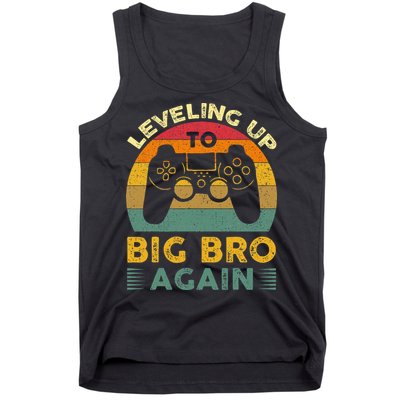 Funny Leveling Up To Big Bro Again Vintage Big Brother Again Tank Top