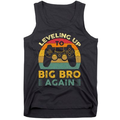 Funny Leveling Up To Big Bro Again Vintage Big Brother Again Tank Top