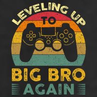 Funny Leveling Up To Big Bro Again Vintage Big Brother Again Golf Towel