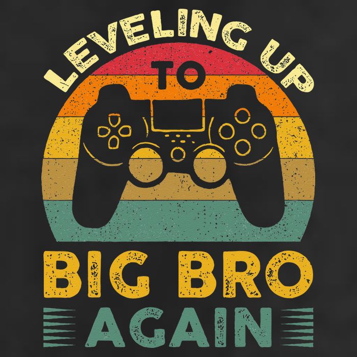 Funny Leveling Up To Big Bro Again Vintage Big Brother Again Golf Towel
