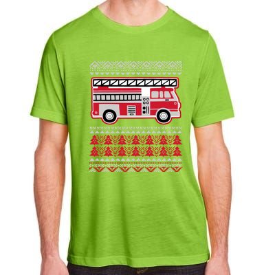 Firetruck Ladder Ugly Christmas Adult ChromaSoft Performance T-Shirt