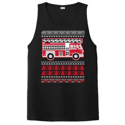 Firetruck Ladder Ugly Christmas PosiCharge Competitor Tank