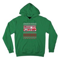 Firetruck Ladder Ugly Christmas Hoodie